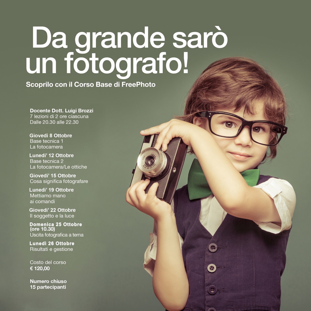 Corso Base di fotografia FreePhoto - autunno 2026